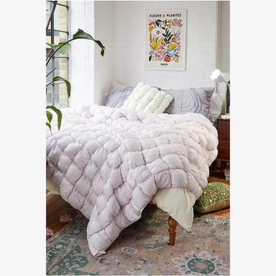 Urban Outfitters Urban Outfitters Orchid Marshmallow Puff Quilt - Lilac 165.1cm x 139.7cm