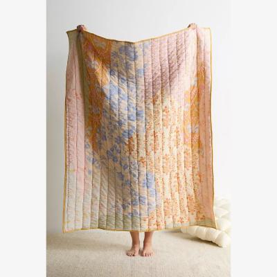 Urban Outfitters Rosealie Quilted Throw Blanket 127cm x 152cm at Urban Outfitters