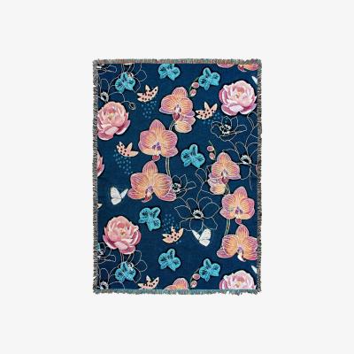 Wolf & Badger Woven Throw - Peony & Orchid Amanda West