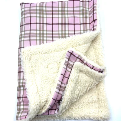 Wolf & Badger Pink / Purple Pale Pink Tartan | One Size | Barkley & Fetch