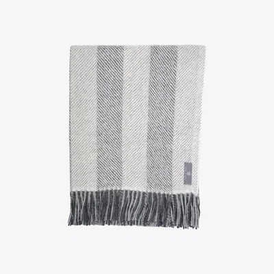 Wolf & Badger Puno Throw Blanket Alpaca Wool - Grey Inkanti