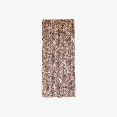 Wolf & Badger Brown Leopard Print Cotton Curtain Rockett St George