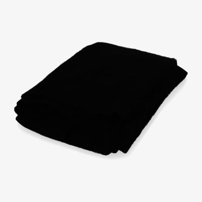 Wolf & Badger Black "Blake" Cable Knitted Cashmere Throw Blanket One Size Tirillm