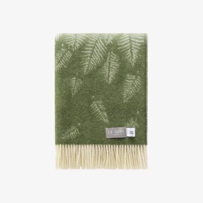 Wolf & Badger Green Loose Fern Throw J. j.textile