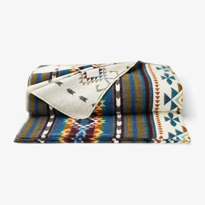Wolf & Badger Blue / Yellow / Orange Plaid, Throw Native The Cute Blue & Yellow - Alpaca Wool Alpaca Loca