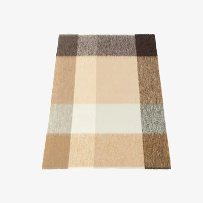 Wolf & Badger Large Mohair Abstract Throw In Parchment Eliská