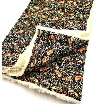 Wolf & Badger Strawberry Thief Dog Blanket | One Size | Barkley & Fetch
