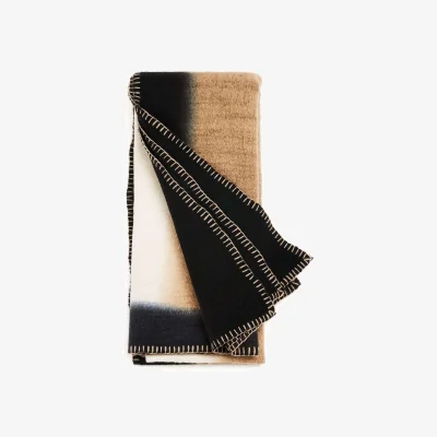 Wolf & Badger Handwoven Brown Siro Soft Merino Throw Blanket - Brown | One Size | Variously