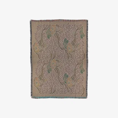 Wolf & Badger Neutrals Nouveau Blossom Throw Print~Sisters
