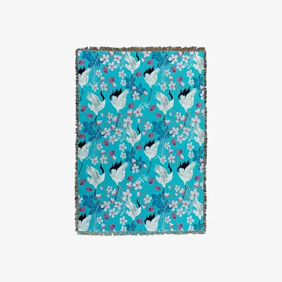Wolf & Badger Woven Throw - Crane And Blossom Amanda West