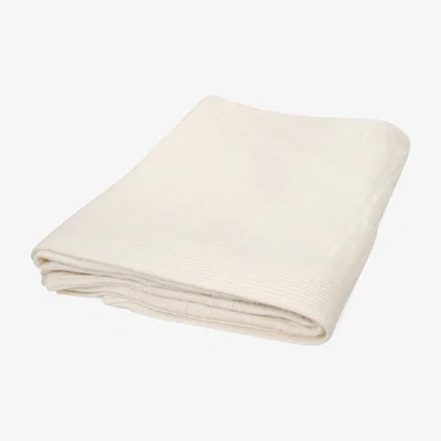 Wolf & Badger Blake Cable Knitted Cashmere Throw Blanket - Off White One Size Tirillm