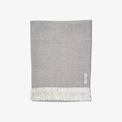 Wolf & Badger Spiga Throw Blanket Baby Alpaca Wool - Neutrals Inkanti