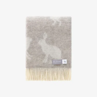 Wolf & Badger Neutrals Hare Throw J. j.textile