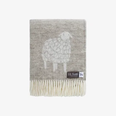 Wolf & Badger Neutrals Mima Sheep Throw J. j.textile