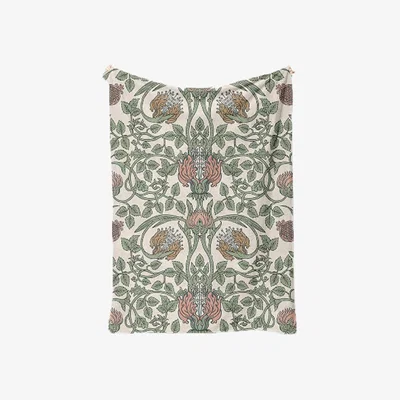 Wolf & Badger Grey Cotton Gauze Throw Blanket - Maisie Ivory Lezat