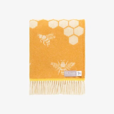 Wolf & Badger Yellow / Orange Bee Throw J. j.textile