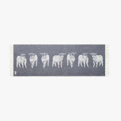 Wolf & Badger Grey Highland Cow Small Throw J. j.textile