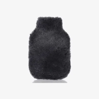 Wolf & Badger Sheepskin Hot Water Bottle Cover Graphito Grey Owen Barry