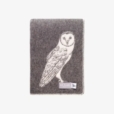 Wolf & Badger Brown Owl Blanket J. j.textile