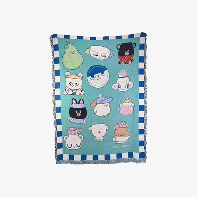 Wolf & Badger Ceramic Party Throw Blanket | Natali Koromoto