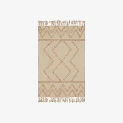 Wolf & Badger Neutrals Brielle Hand-Loomed Organic Cotton Throw In Cream Pink Haley