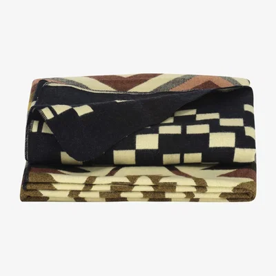 Wolf & Badger Brown Plaid/Throw Native The Adventurer Rusty - Alpaca Wool Alpaca Loca