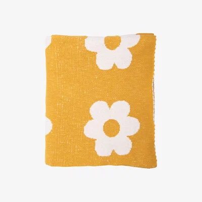 Wolf & Badger Yellow / Orange Thick Thin Flowers Tuscansun | One Size | Pink Lemonade