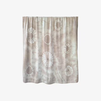 Wolf & Badger Brown / Neutrals Sand Shibori - Handmade Plant-Dyed Merino Wool Throw Blanket | One Size | Wooliie