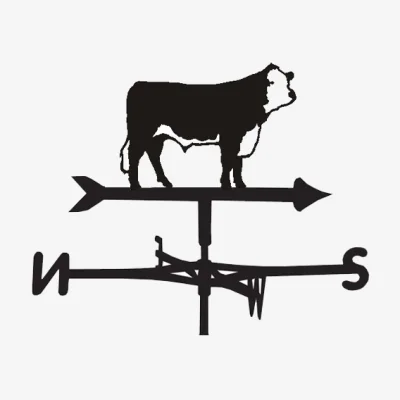 Cuckooland Weathervane in Hereford Cow Design - Medium (Cottage)