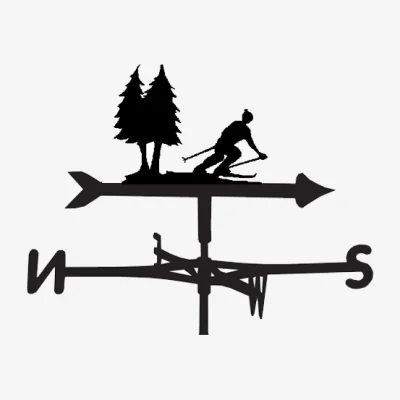Cuckooland Weathervane in Skiing Hobbies Designs - Medium (Cottage)