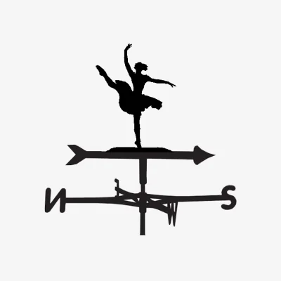 Cuckooland Weathervane in Ballet Dancing Design - Medium (Cottage)