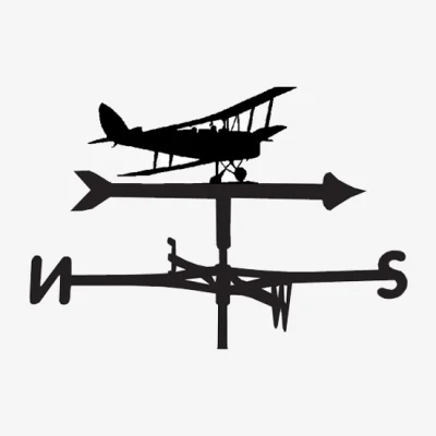 Cuckooland Biplane Weathervane - Large (Traditional)