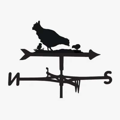 Cuckooland Weathervane in Hen with Chicks Design - Large (Traditional)