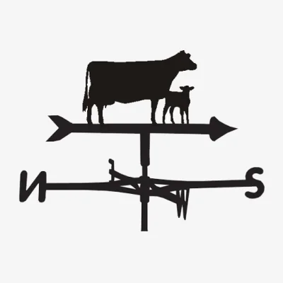 Cuckooland Cow & Calf Weathervane - Large (Traditional)