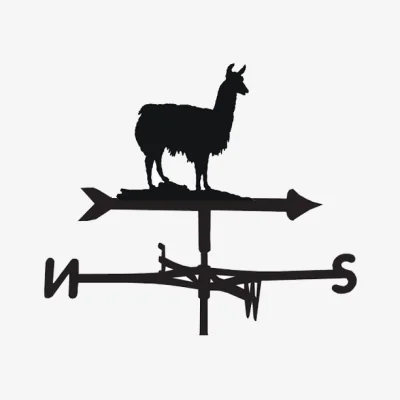 Cuckooland Weathervane in Llama Design - Medium (Cottage)
