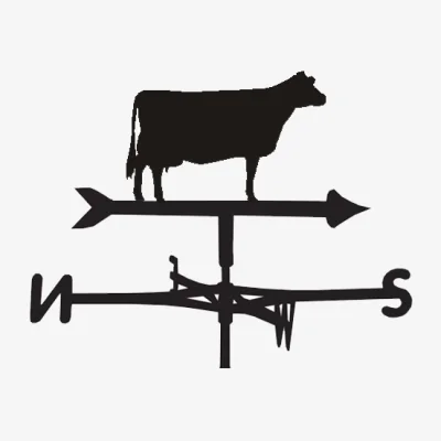 Cuckooland Weathervane in Jersey Cow Design - Medium (Cottage)