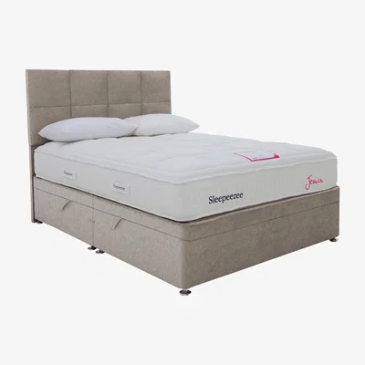 Furniture Village Sleepeezee - Jessica Side Ottoman Divan Set - King Size - Beige
