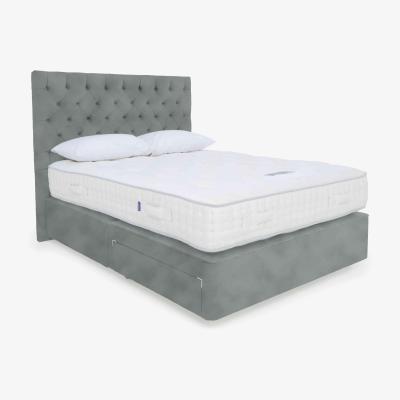 Furniture Village Harrison Spinks - Yorkshire 15K Medium Divan Set with Continental Drawers - King Size - Lovely Slate