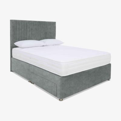 Furniture Village Sleep Story - Firm Gel Divan Set with 4 Drawers - King Size - Duck Egg