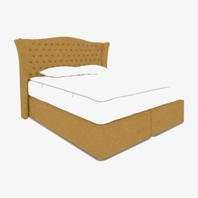 Furniture Village Hypnos - Majestic Sprung Divan Set - King Size - Tweed Mustard