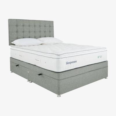 Furniture Village Sleepeezee - Natural Touch 2000 Pillowtop Side Ottoman Divan Set - King Size - Green