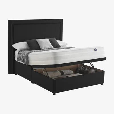 Furniture Village Silentnight - Mirapocket Serenity 1200 Half Ottoman Divan Set - King Size - Black
