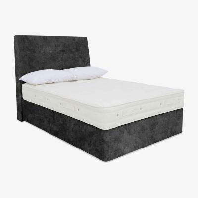 Furniture Village Hypnos - Luxury Firm 1 Divan Set with Continental Drawers - King Size - Daytona Coal