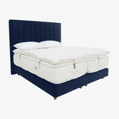 Furniture Village Harrison Spinks - Yorkshire 40,000 Shallow Divan Set with Zip and Link Mattress with Mattress Topper - King Size