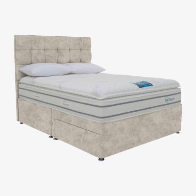Furniture Village Sleepeezee - Geltouch 4000 Divan Set with 4 Drawers - King Size - Daytona Stone