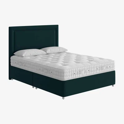 Furniture Village Vispring - Baronet Superb Soft Divan Set - King Size - Plush Bottle Green