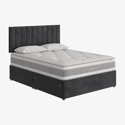 Furniture Village Mammoth - Prestige Pocket 2000 Divan Set - Super King - Grey