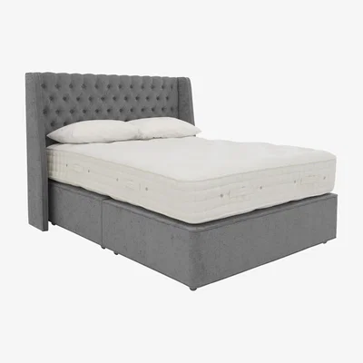 Furniture Village Hypnos - Bespoke Grandeur Divan Set - King Size - Grey