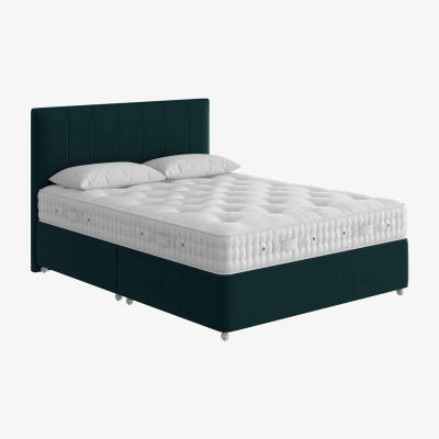 Furniture Village Vispring - Elite Medium Divan Set - King Size - Plush Bottle Green
