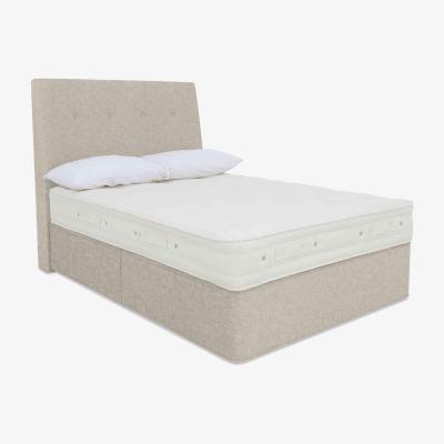Furniture Village Hypnos - Luxury Firm 1 Divan Set with Continental Drawers - King Size - Tweed Stone